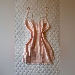 Vintage Christian Dior Pink Slip Dress Night Gown Medium